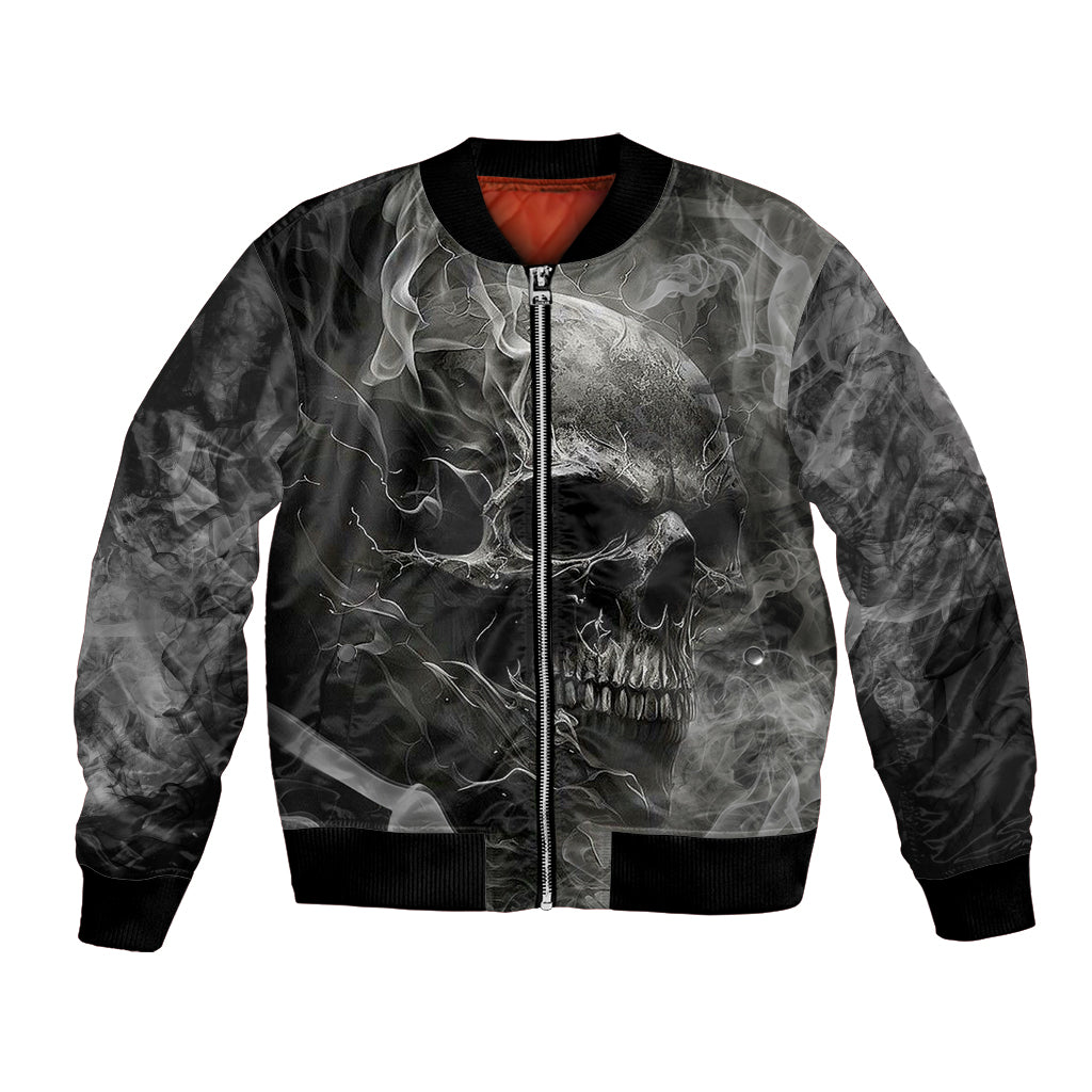 Hello Darkness My Old Friend Skull Bomber Jacket - Wonder Print Shop