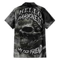 Hello Darkness My Old Friend Skull Family Matching Long Sleeve Bodycon Dress and Hawaiian Shirt - Wonder Print Shop