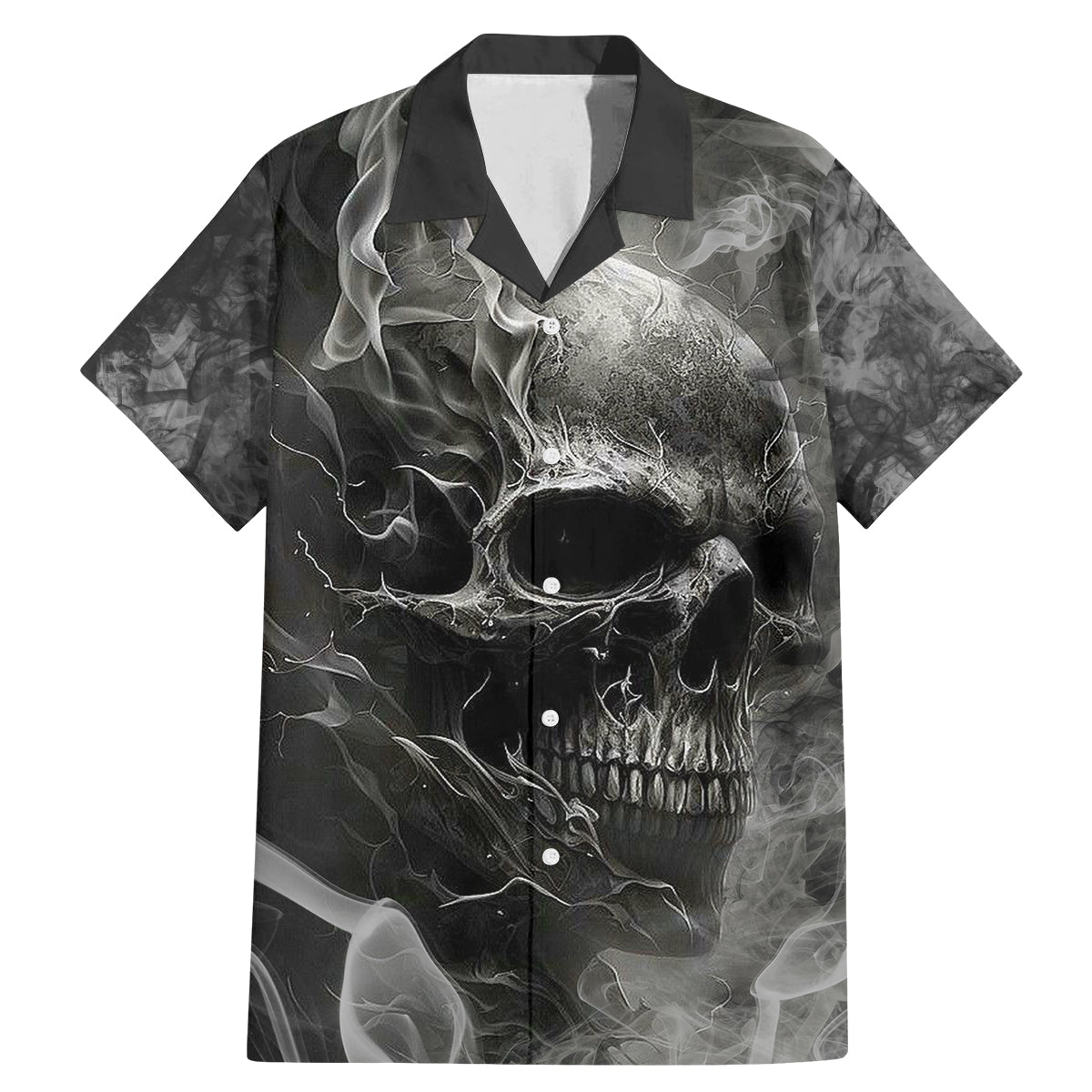 Hello Darkness My Old Friend Skull Family Matching Mermaid Dress and Hawaiian Shirt - Wonder Print Shop