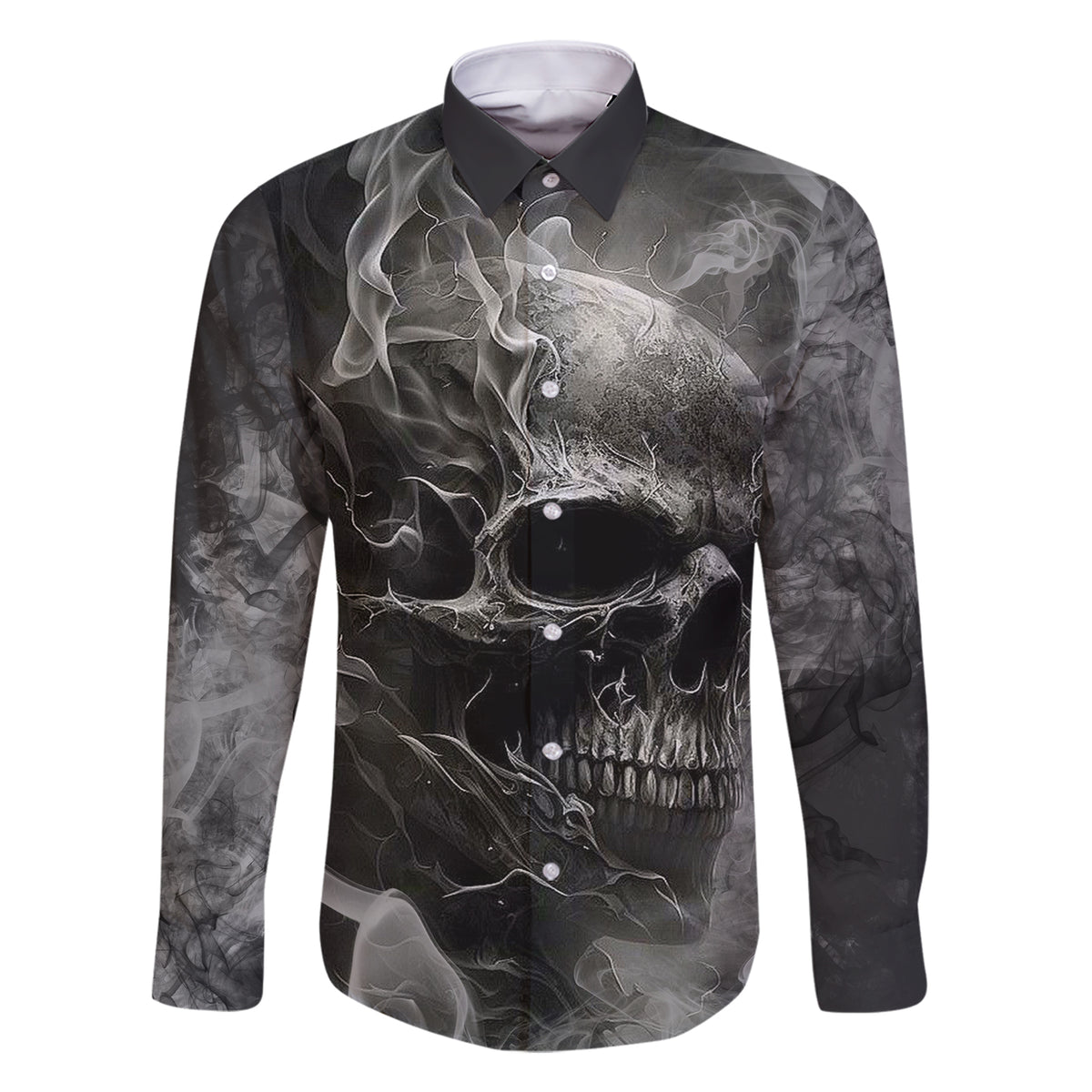 Hello Darkness My Old Friend Skull Family Matching Short Sleeve Bodycon Dress and Hawaiian Shirt - Wonder Print Shop