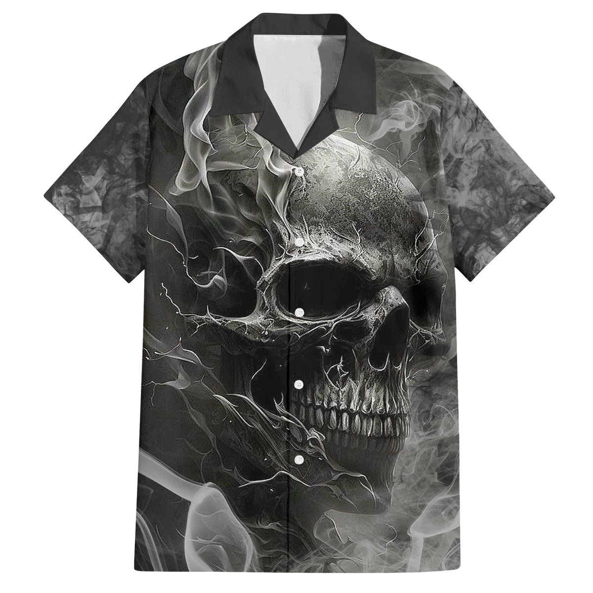 Hello Darkness My Old Friend Skull Family Matching Summer Maxi Dress and Hawaiian Shirt - Wonder Print Shop