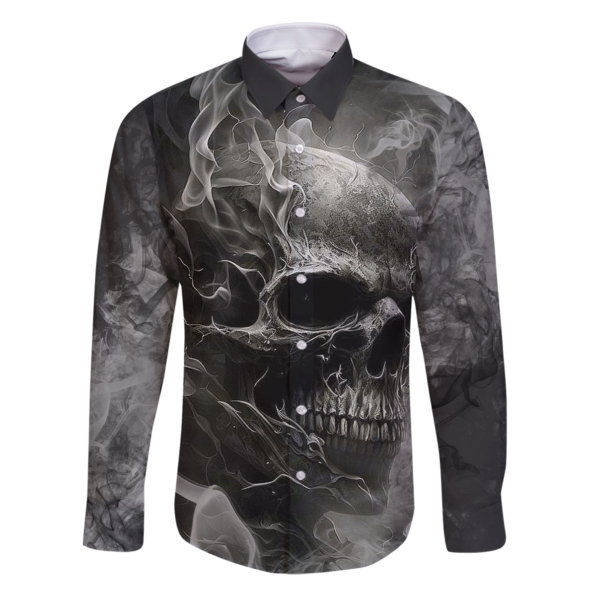 Hello Darkness My Old Friend Skull Family Matching Summer Maxi Dress and Hawaiian Shirt - Wonder Print Shop