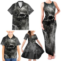 Hello Darkness My Old Friend Skull Family Matching Tank Maxi Dress and Hawaiian Shirt - Wonder Print Shop