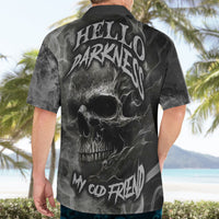 Hello Darkness My Old Friend Skull Hawaiian Shirt - Wonder Print Shop