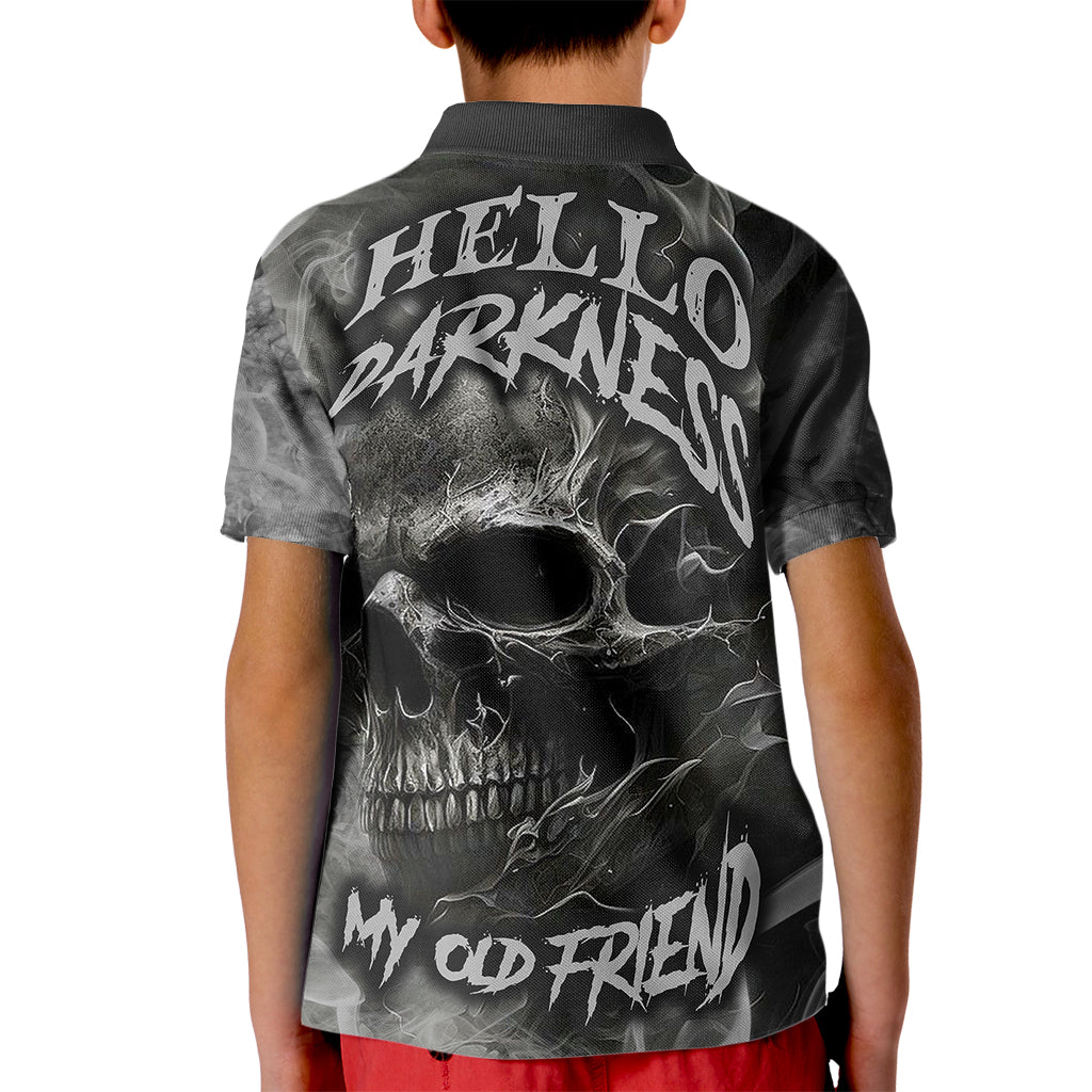 Hello Darkness My Old Friend Skull Kid Polo Shirt - Wonder Print Shop