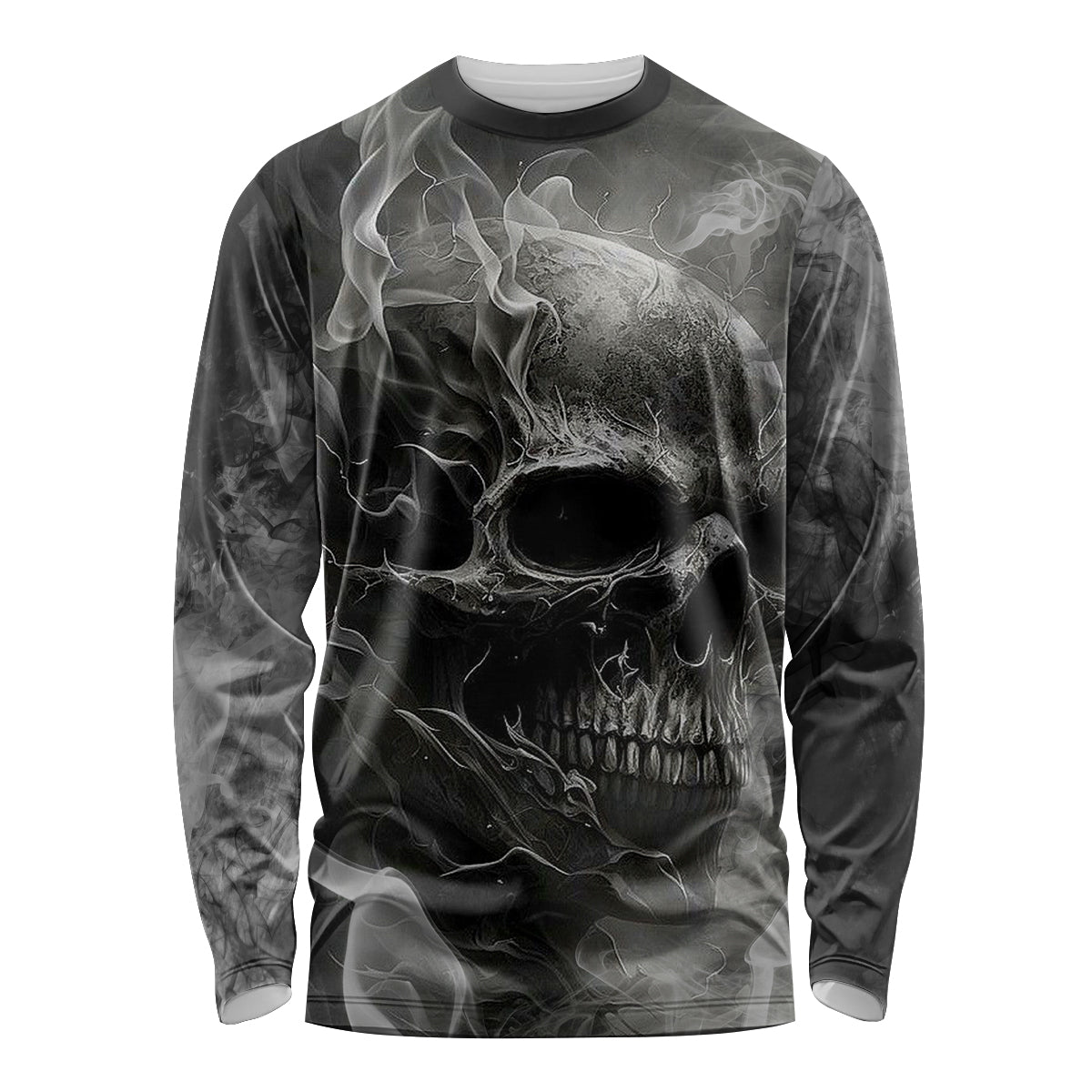 Hello Darkness My Old Friend Skull Long Sleeve Shirt - Wonder Print Shop