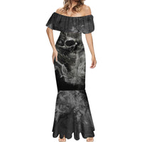 Hello Darkness My Old Friend Skull Mermaid Dress - Wonder Print Shop