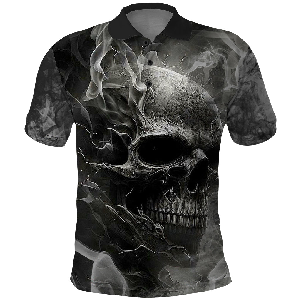 Hello Darkness My Old Friend Skull Polo Shirt - Wonder Print Shop