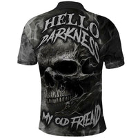 Hello Darkness My Old Friend Skull Polo Shirt - Wonder Print Shop
