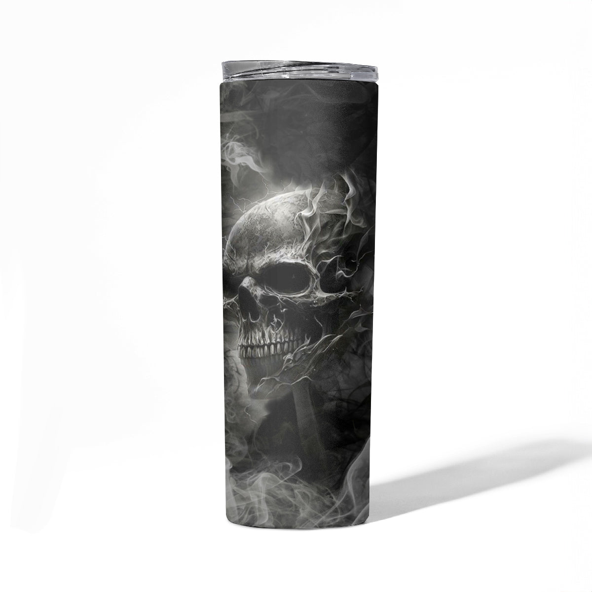 Hello Darkness My Old Friend Skull Skinny Tumbler - Wonder Print Shop