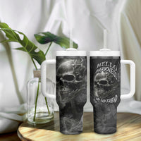 Hello Darkness My Old Friend Skull Tumbler With Handle - Wonder Print Shop