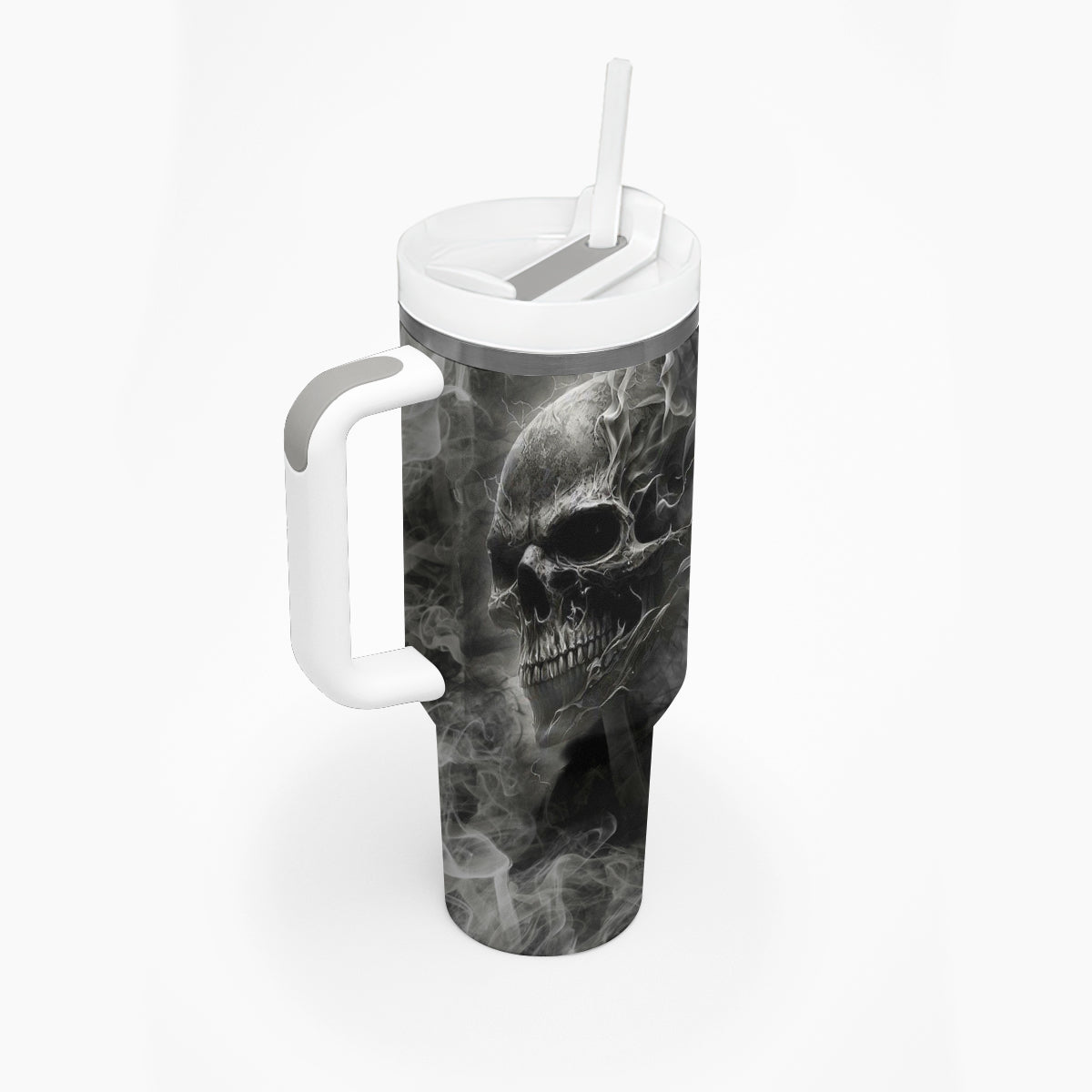Hello Darkness My Old Friend Skull Tumbler With Handle - Wonder Print Shop
