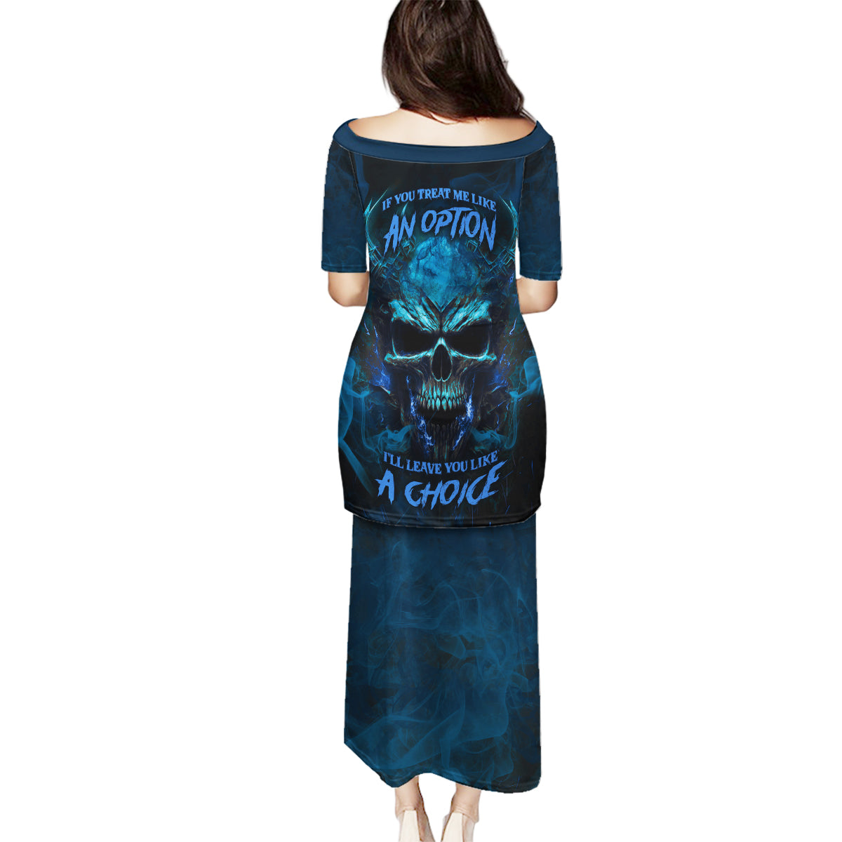 If You Treat Me Like And Option I'll Leave You Like A Choice Family Matching Puletasi Dress and Hawaiian Shirt - Wonder Print Shop