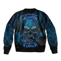 If You Treat Me Like And Option I'll Leave You Like A Choice Sleeve Zip Bomber Jacket - Wonder Print Shop