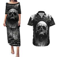 If I Stand Alone I Know I'm With Someone I Can Trust Skull Couples Matching Puletasi Dress and Hawaiian Shirt - Wonder Print Shop