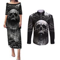 If I Stand Alone I Know I'm With Someone I Can Trust Skull Couples Matching Puletasi Dress and Long Sleeve Button Shirts - Wonder Print Shop