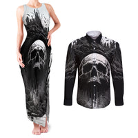 If I Stand Alone I Know I'm With Someone I Can Trust Skull Couples Matching Tank Maxi Dress and Long Sleeve Button Shirts - Wonder Print Shop