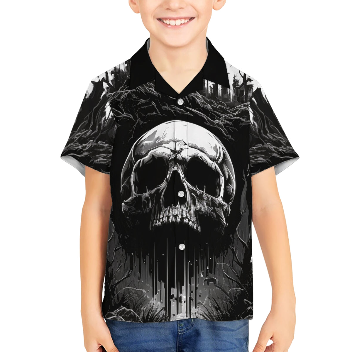If I Stand Alone I Know I'm With Someone I Can Trust Skull Kid Hawaiian Shirt - Wonder Print Shop