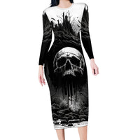 If I Stand Alone I Know I'm With Someone I Can Trust Skull Long Sleeve Bodycon Dress - Wonder Print Shop