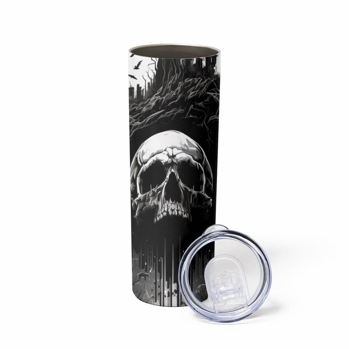 If I Stand Alone I Know I'm With Someone I Can Trust Skull Skinny Tumbler - Wonder Print Shop