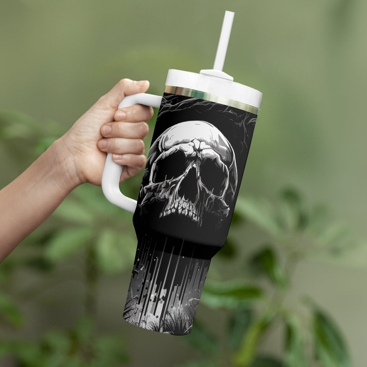 If I Stand Alone I Know I'm With Someone I Can Trust Skull Tumbler With Handle - Wonder Print Shop