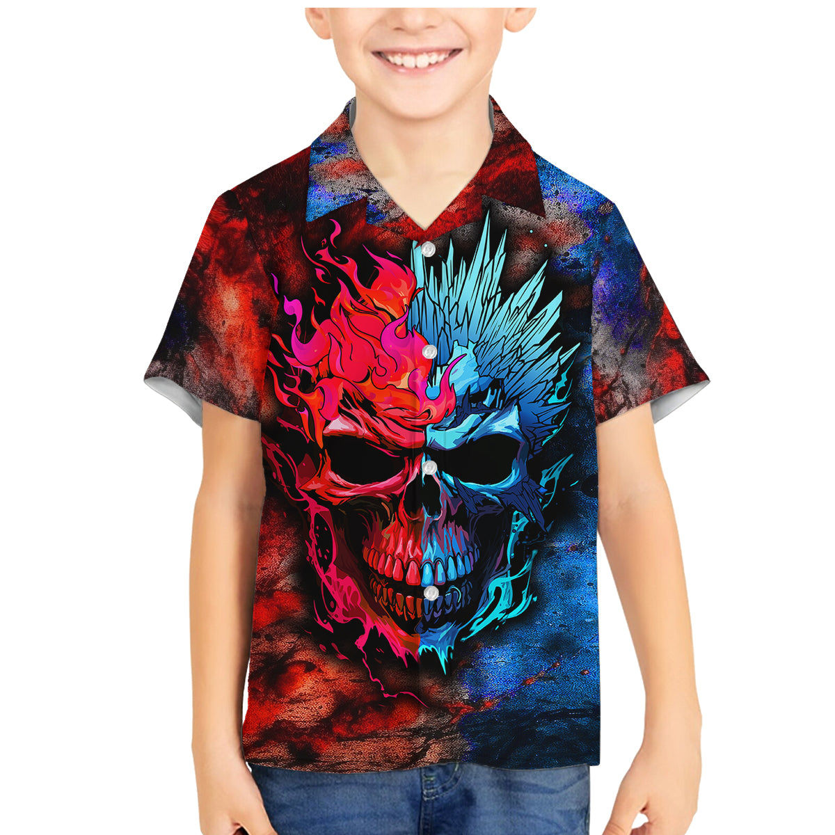 Be Careful Skull Family Matching Mermaid Dress and Hawaiian Shirt - Wonder Print Shop