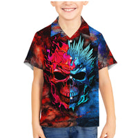 Be Careful Skull Family Matching Mermaid Dress and Hawaiian Shirt - Wonder Print Shop
