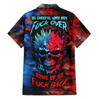 Be Careful Skull Family Matching Off Shoulder Maxi Dress and Hawaiian Shirt - Wonder Print Shop