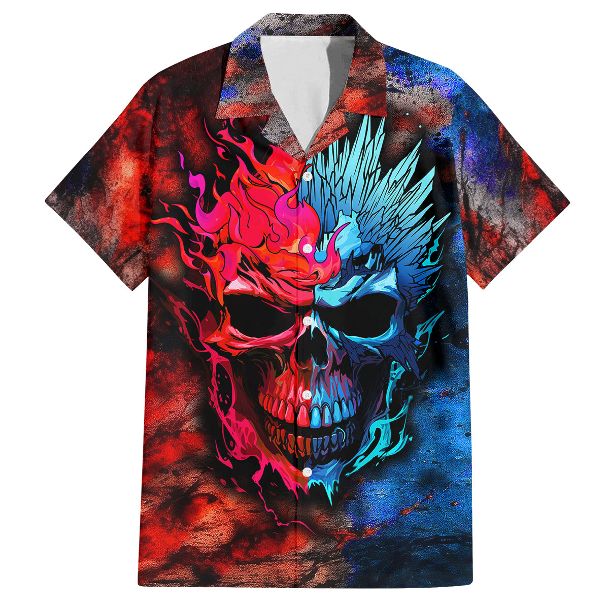 Be Careful Skull Family Matching Off Shoulder Short Dress and Hawaiian Shirt - Wonder Print Shop