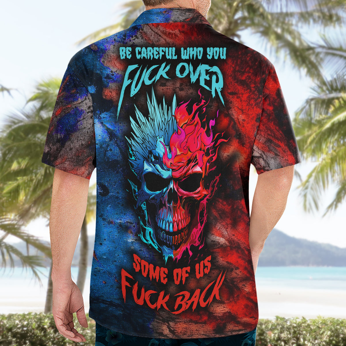 Be Careful Skull Hawaiian Shirt - Wonder Print Shop