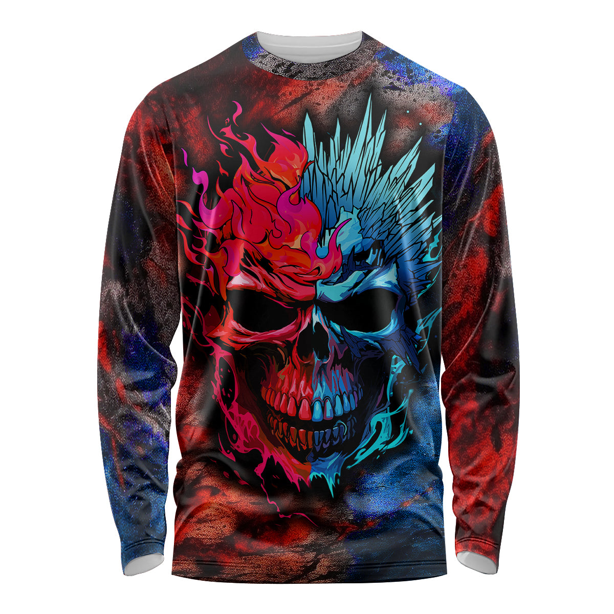 Be Careful Skull Long Sleeve Shirt - Wonder Print Shop
