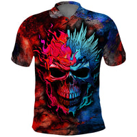 Be Careful Skull Polo Shirt - Wonder Print Shop