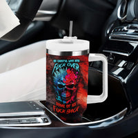 Be Careful Skull Tumbler With Handle - Wonder Print Shop