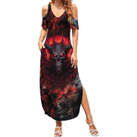 I Can Fix Stupid But It's Gonna Hurt Skull Family Matching Summer Maxi Dress and Hawaiian Shirt - Wonder Print Shop