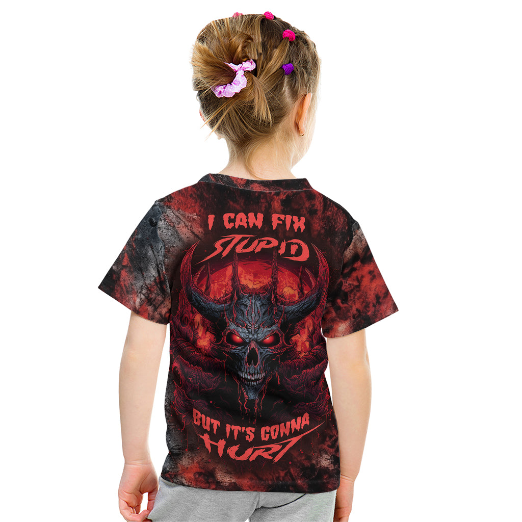 I Can Fix Stupid But It's Gonna Hurt Skull Kid T Shirt - Wonder Print Shop