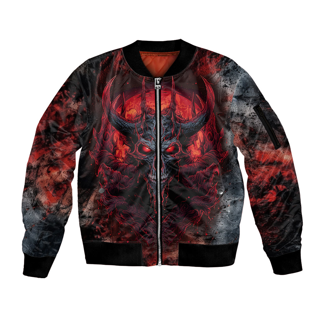 I Can Fix Stupid But It's Gonna Hurt Skull Sleeve Zip Bomber Jacket - Wonder Print Shop