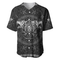Viking Baseball Jersey Norse Wolf and Bearclaw Fusion - Wonder Print Shop
