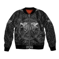 Viking Bomber Jacket Norse Wolf and Bearclaw Fusion - Wonder Print Shop