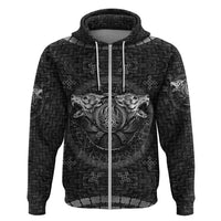 Viking Hoodie Norse Wolf and Bearclaw Fusion - Wonder Print Shop