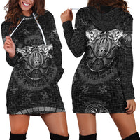 Viking Hoodie Dress Norse Wolf and Bearclaw Fusion - Wonder Print Shop