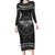 Viking Long Sleeve Bodycon Dress Norse Wolf and Bearclaw Fusion - Wonder Print Shop