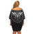 Viking Off Shoulder Short Dress Norse Wolf and Bearclaw Fusion - Wonder Print Shop