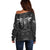 Viking Off Shoulder Sweater Norse Wolf and Bearclaw Fusion - Wonder Print Shop