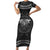 Viking Short Sleeve Bodycon Dress Norse Wolf and Bearclaw Fusion - Wonder Print Shop