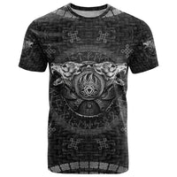Viking T Shirt Norse Wolf and Bearclaw Fusion - Wonder Print Shop