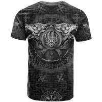 Viking T Shirt Norse Wolf and Bearclaw Fusion - Wonder Print Shop