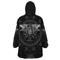 Viking Wearable Blanket Hoodie Norse Wolf and Bearclaw Fusion - Wonder Print Shop