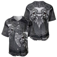 Until Valhalla Viking Skull Baseball Jersey - Wonder Print Shop