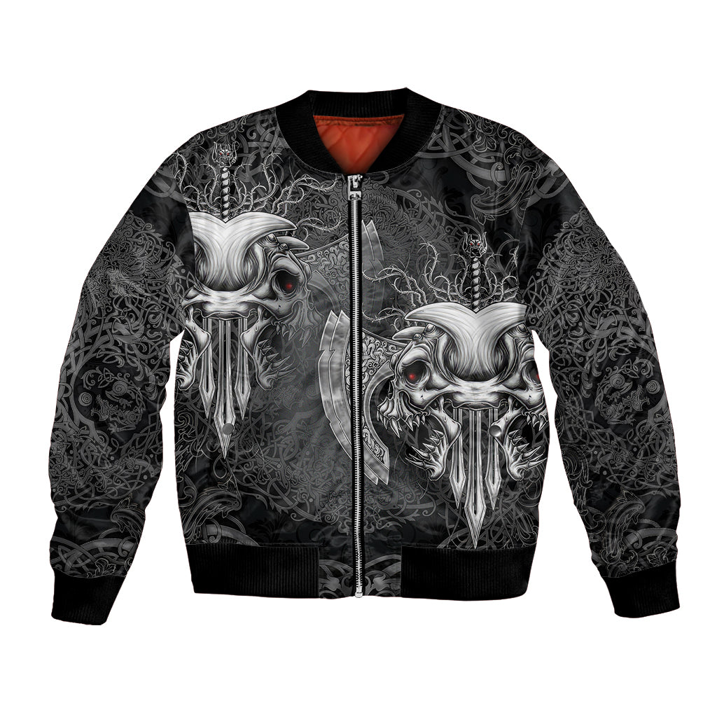 Until Valhalla Viking Skull Bomber Jacket - Wonder Print Shop