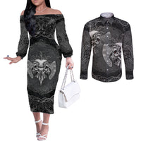 until-valhalla-viking-skull-couples-matching-off-the-shoulder-long-sleeve-dress-and-long-sleeve-button-shirts